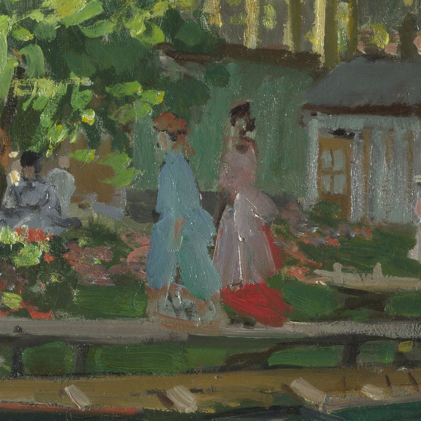 Monet - Bathers at La Grenouillere - 3D Printed Textured Oil Painting