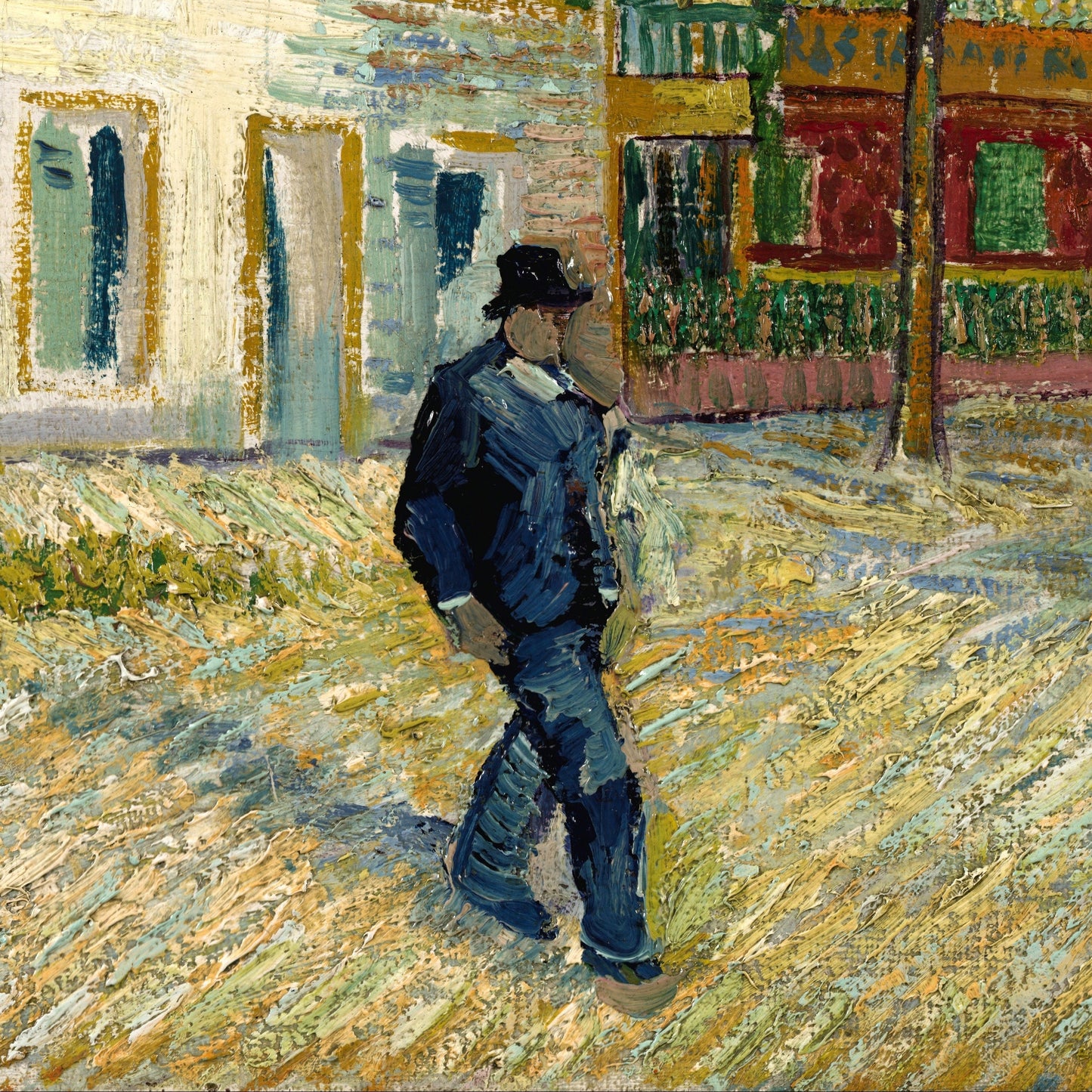 Van Gogh Restaurant Rispal Painting: 3D Textured Print