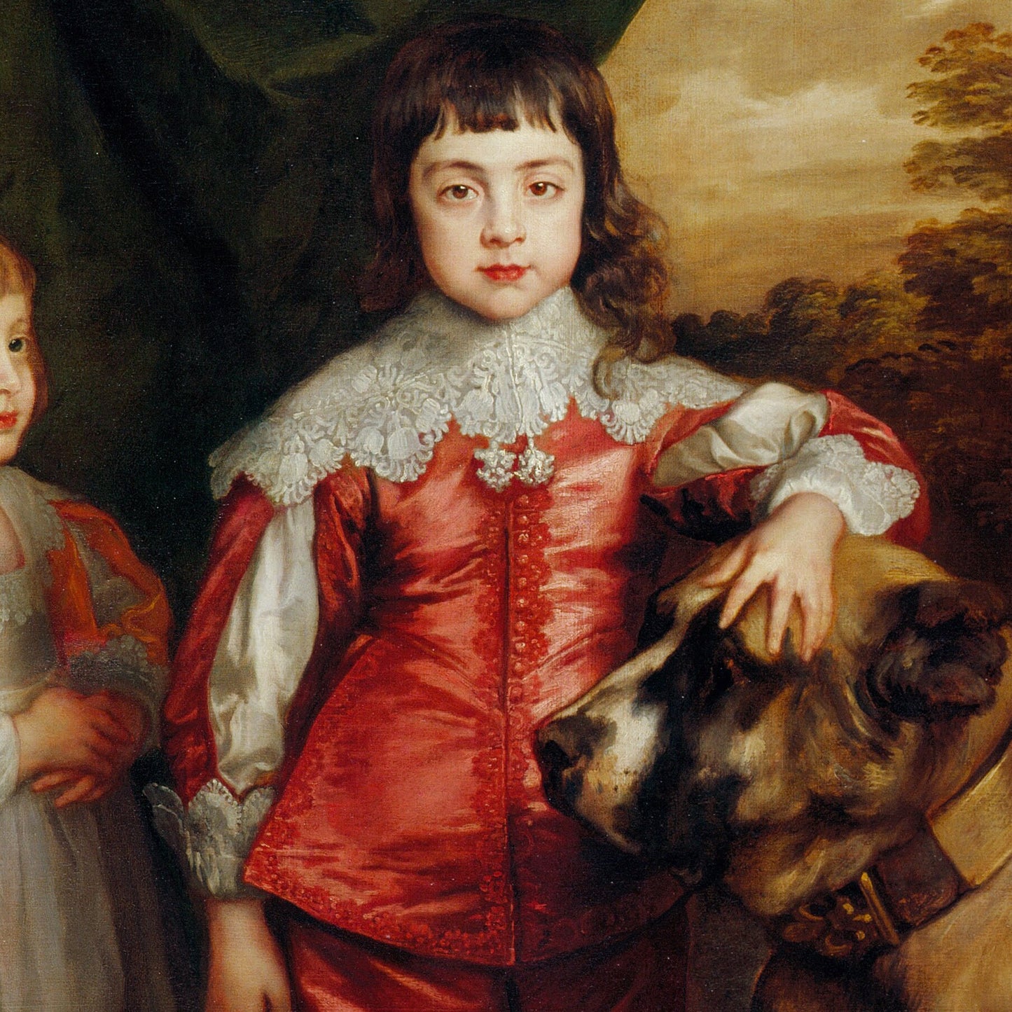 Five Eldest Children of Charles by Anthony Van Dyck, 3d Printed with texture and brush strokes looks like original oil painting.