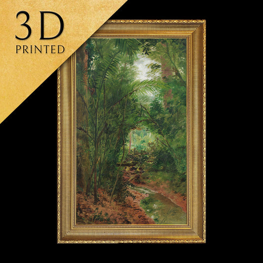 Paisagem do sitio Rio by Jose Ferraz de Almeida, 3d Printed with texture and brush strokes looks like original oil painting.