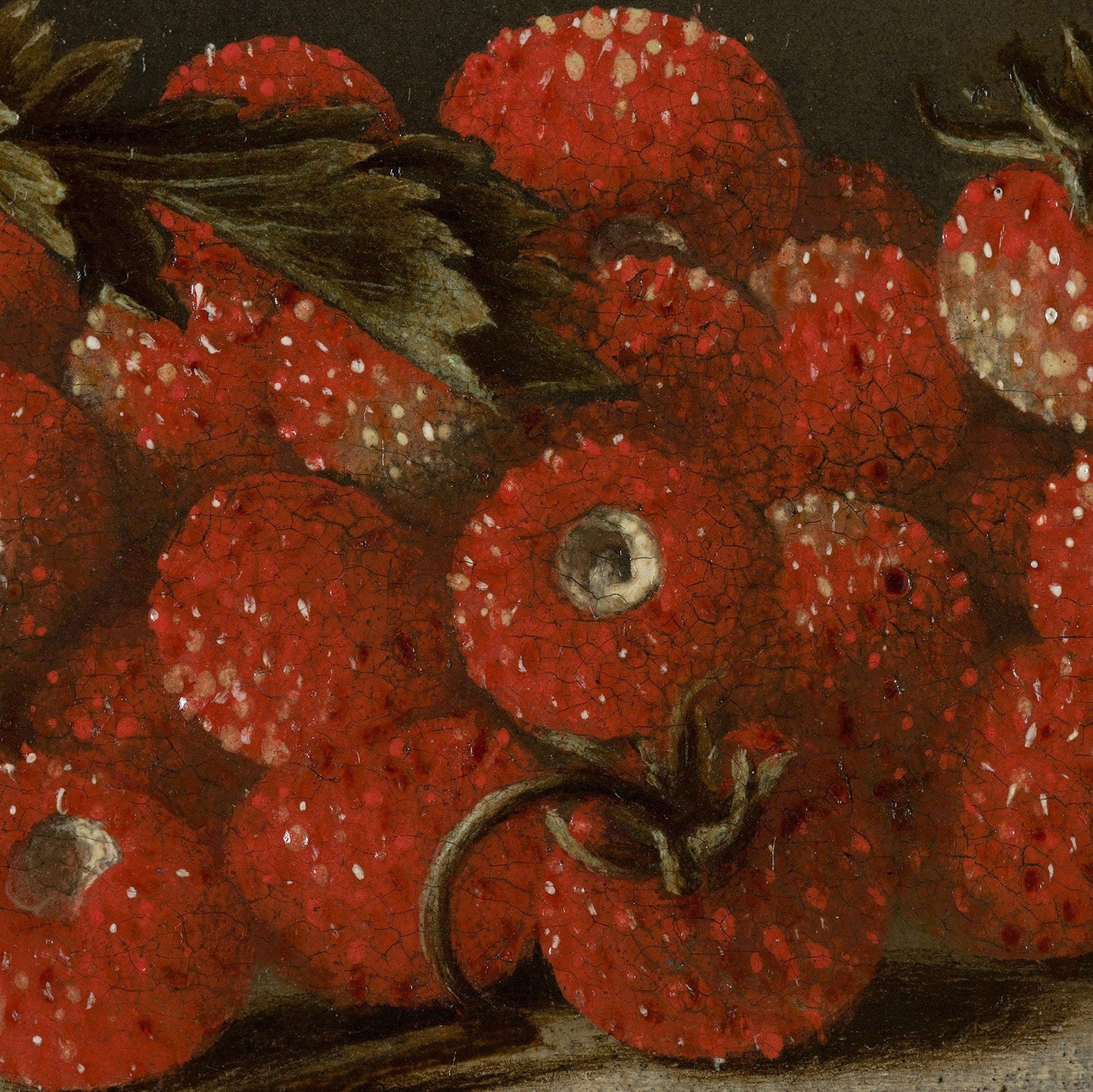 Still Life with Wild Strawberries by Coorte Adriaen, 3d Printed with texture and brush strokes looks like original oil painting.