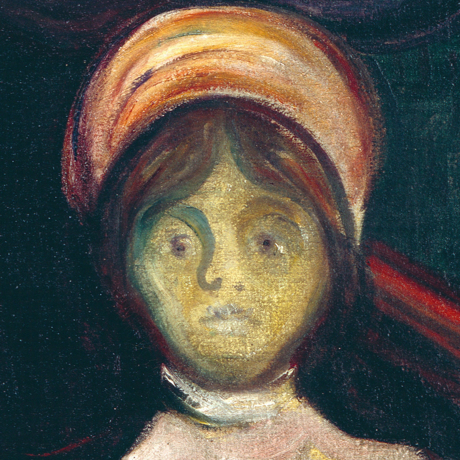 Edvard Munch Anxiety 3D Print: Textured Oil Painting Reproduction