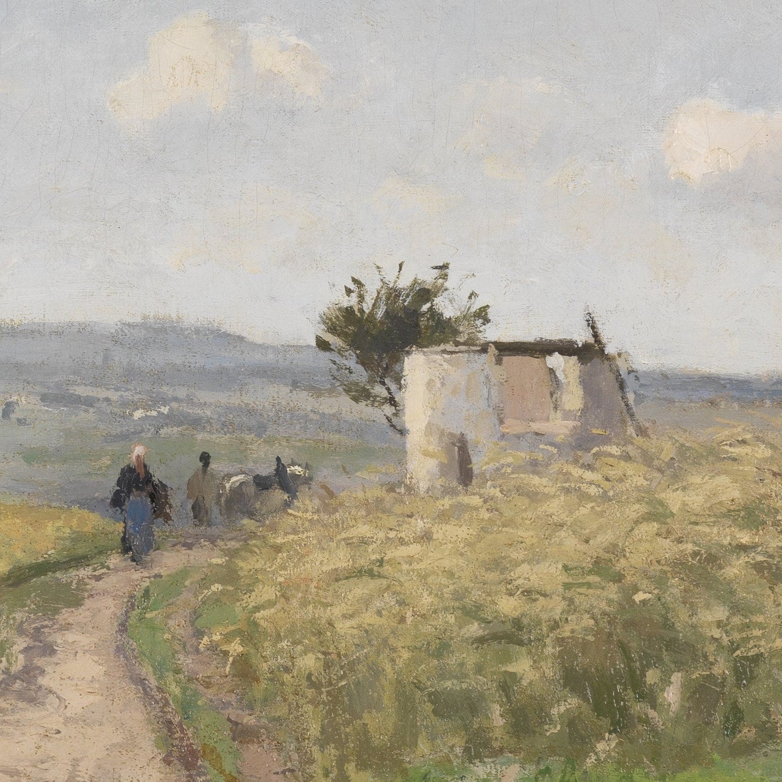Camille Pissarro 'June Morning at Pontoise' 3D Textured Print