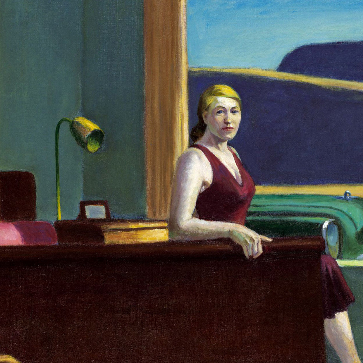 Edward Hopper's Western Motel: 3D Textured Print