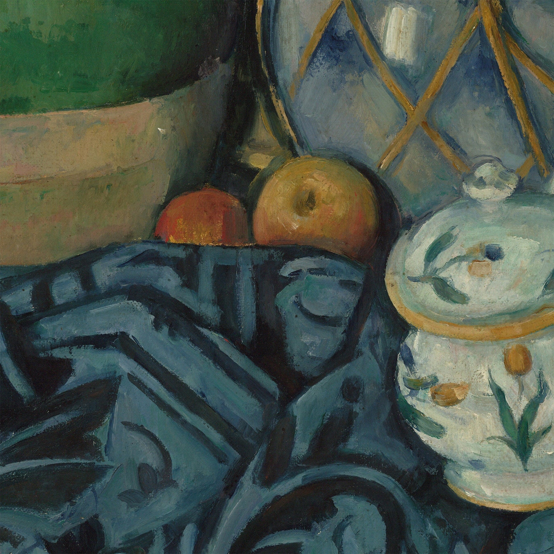 Cezanne Still Life with Apples: 3D Textured Art Print