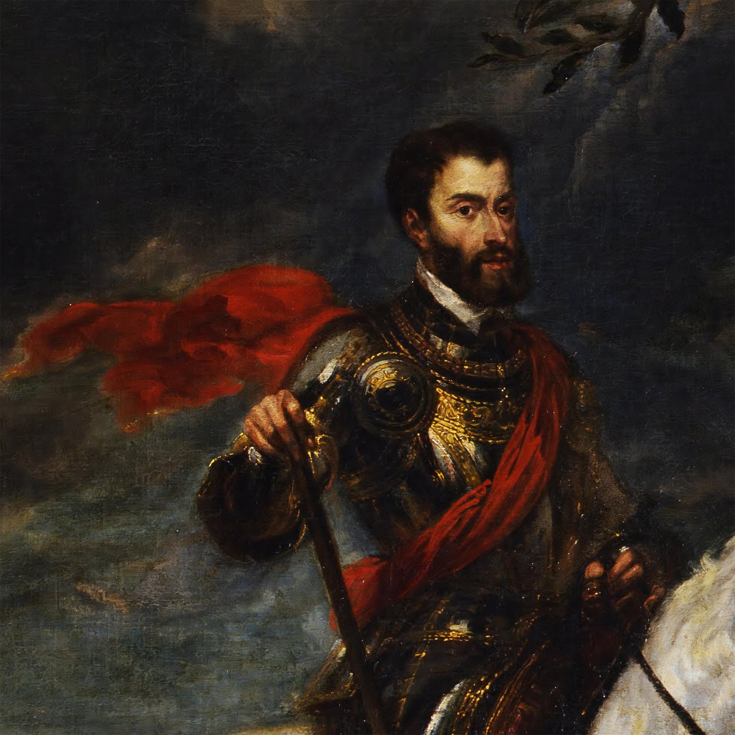 Charles V Portrait: Anthony van Dyck, 3D Textured Print