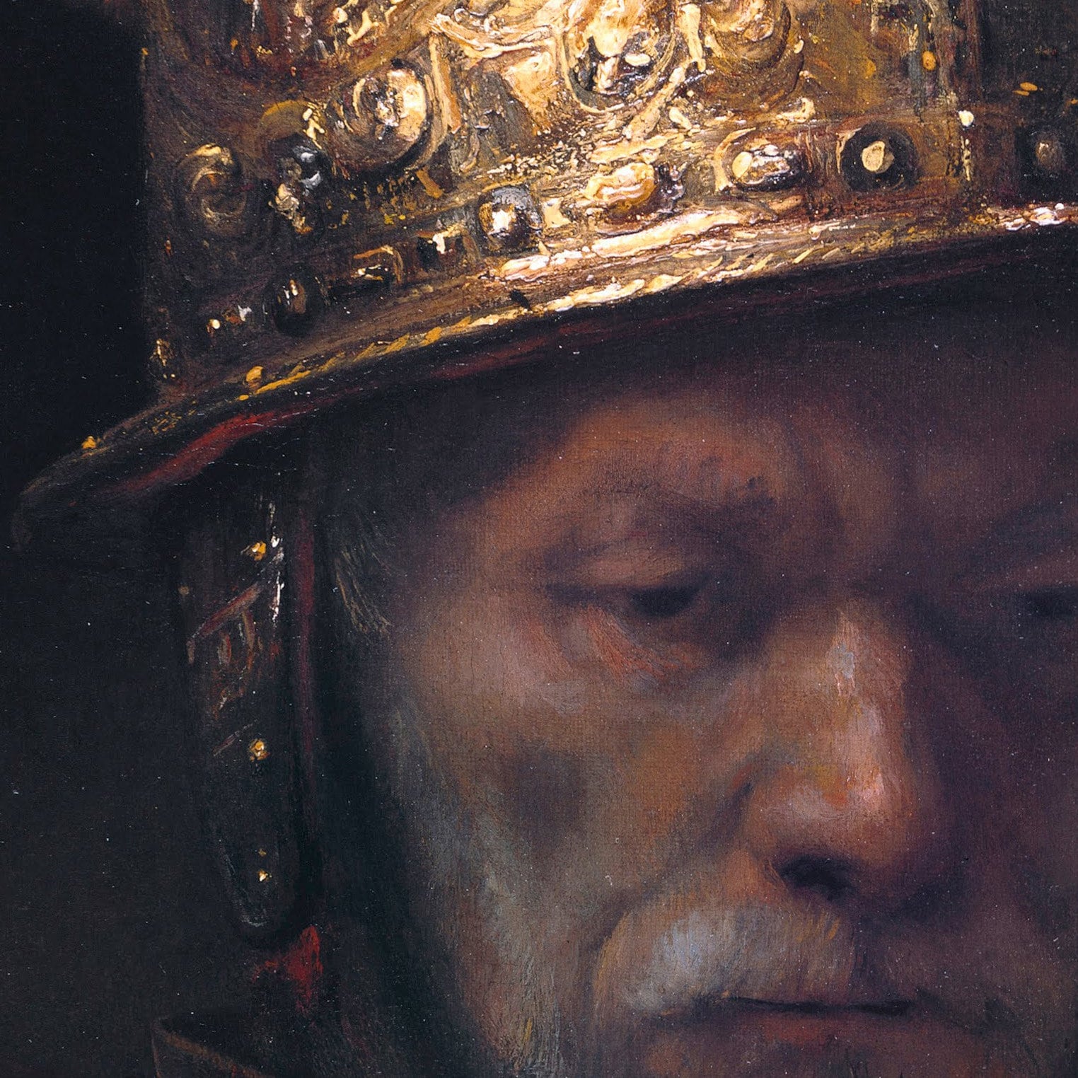 The Man with the Golden Helmet by Rembrandt, 3d Printed with texture and brush strokes looks like original oil painting