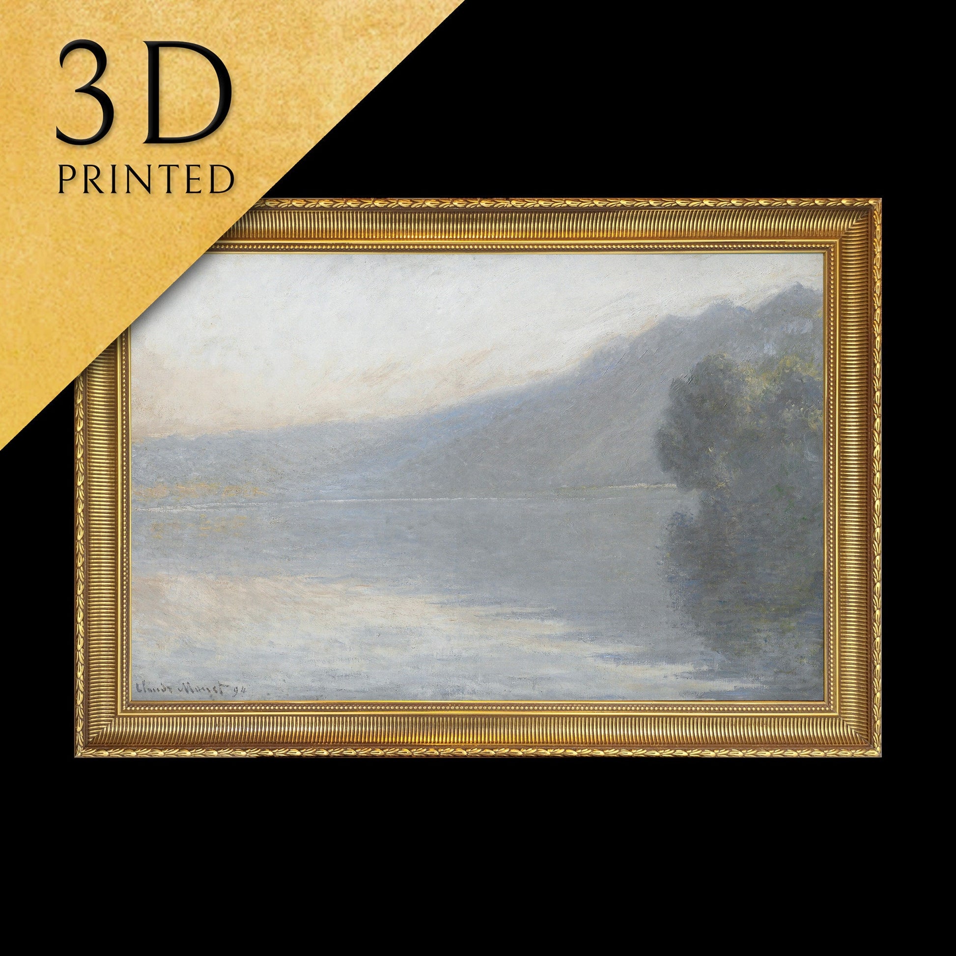 Claude Monet - The Seine at Port Villez: 3D Textured Print