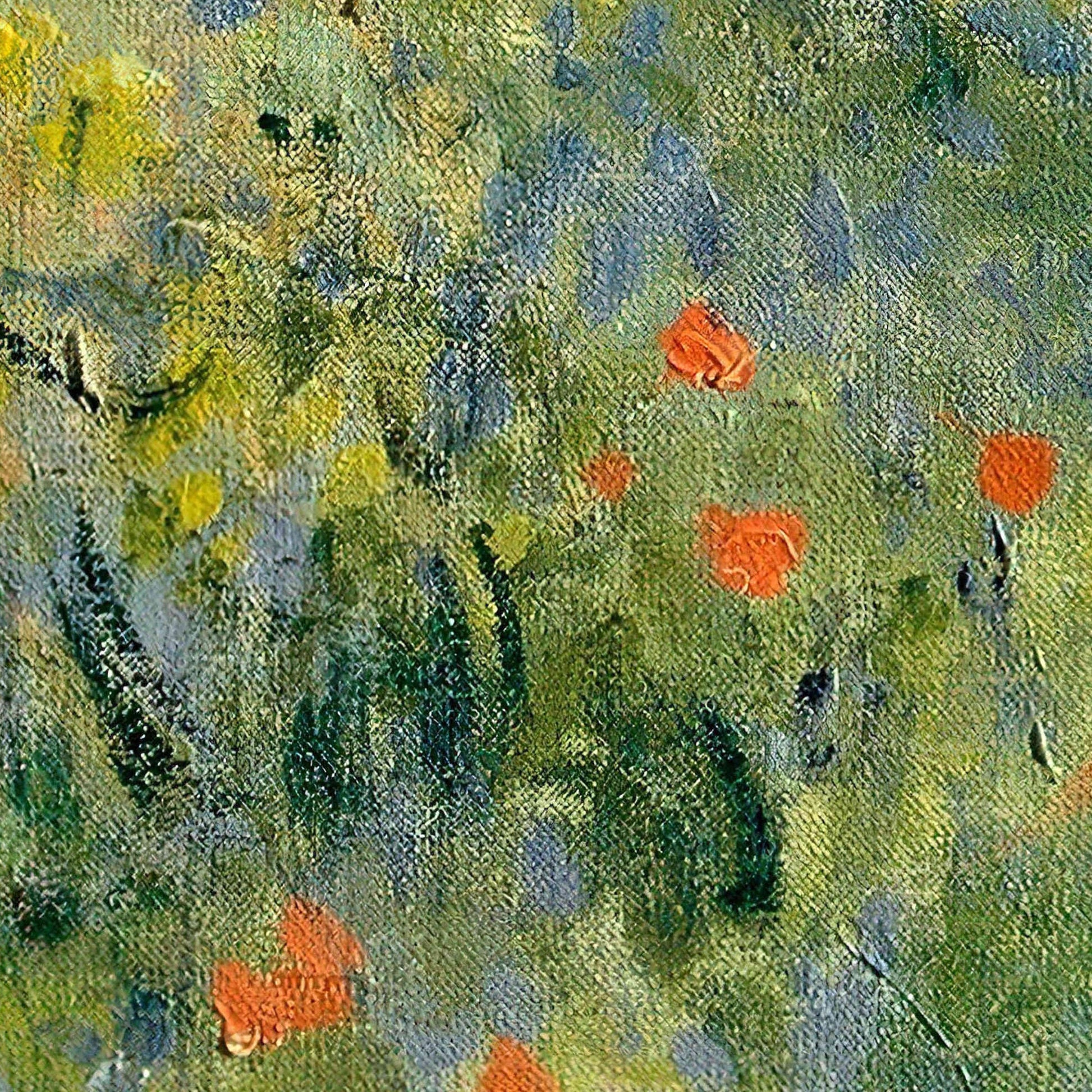 Monet Poppy Field 3D Print: Textured Impressionist Art