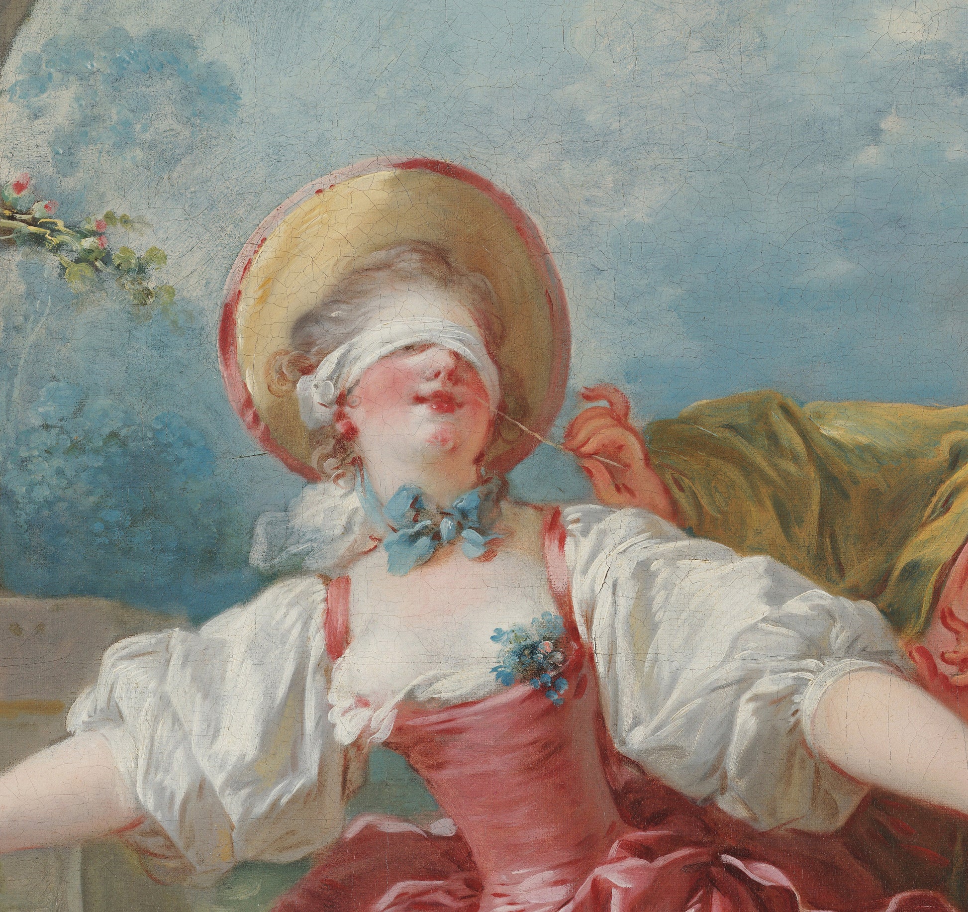 Fragonard Blind Man's Buff 3D Print: Textured Oil Painting Reproduction