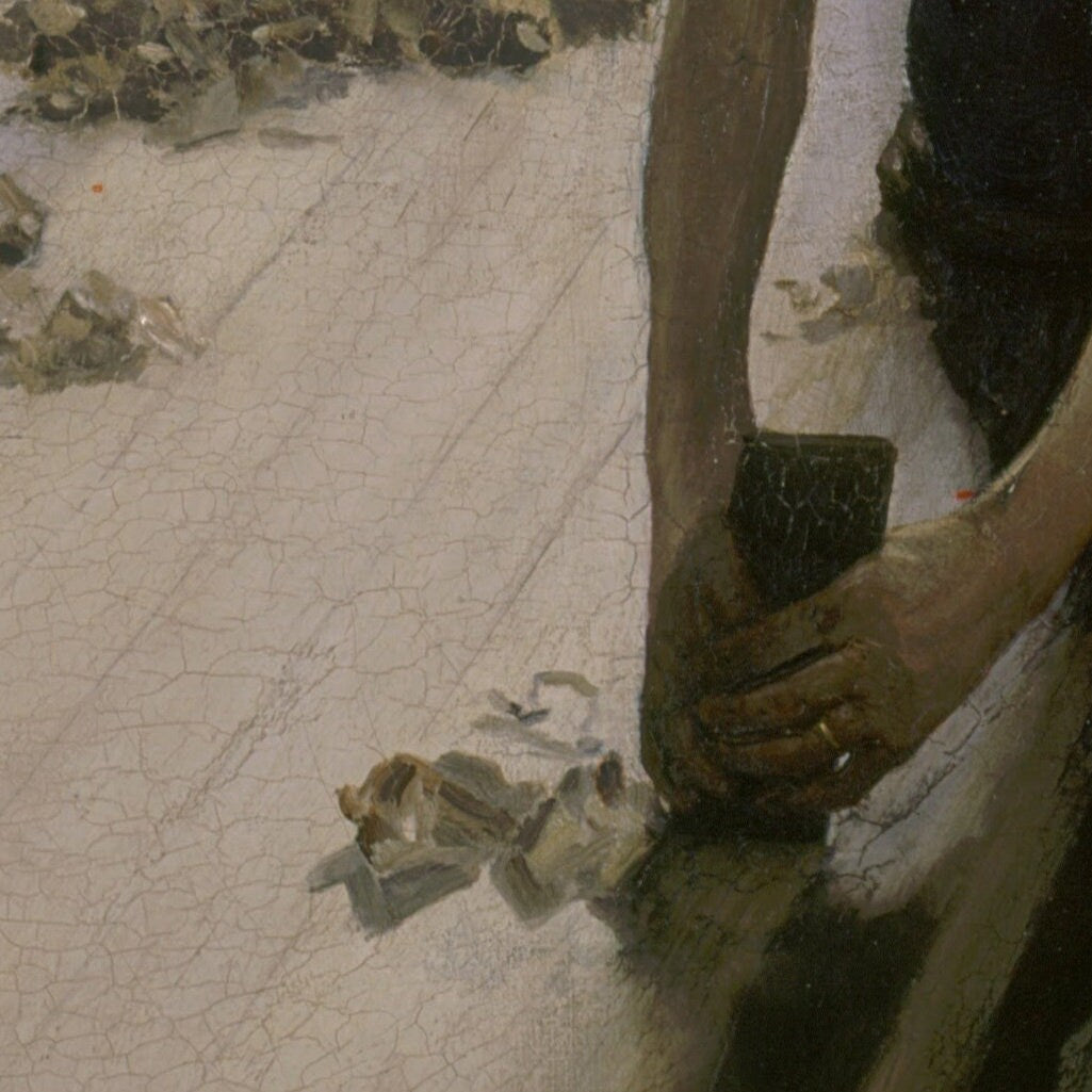 The Floor Planers by Gustave Caillebotte, 3d Printed with texture and brush strokes looks like original oil painting