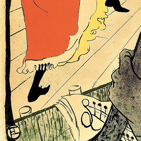 Jane Avril by Toulouse Lautrec: 3D Textured Print