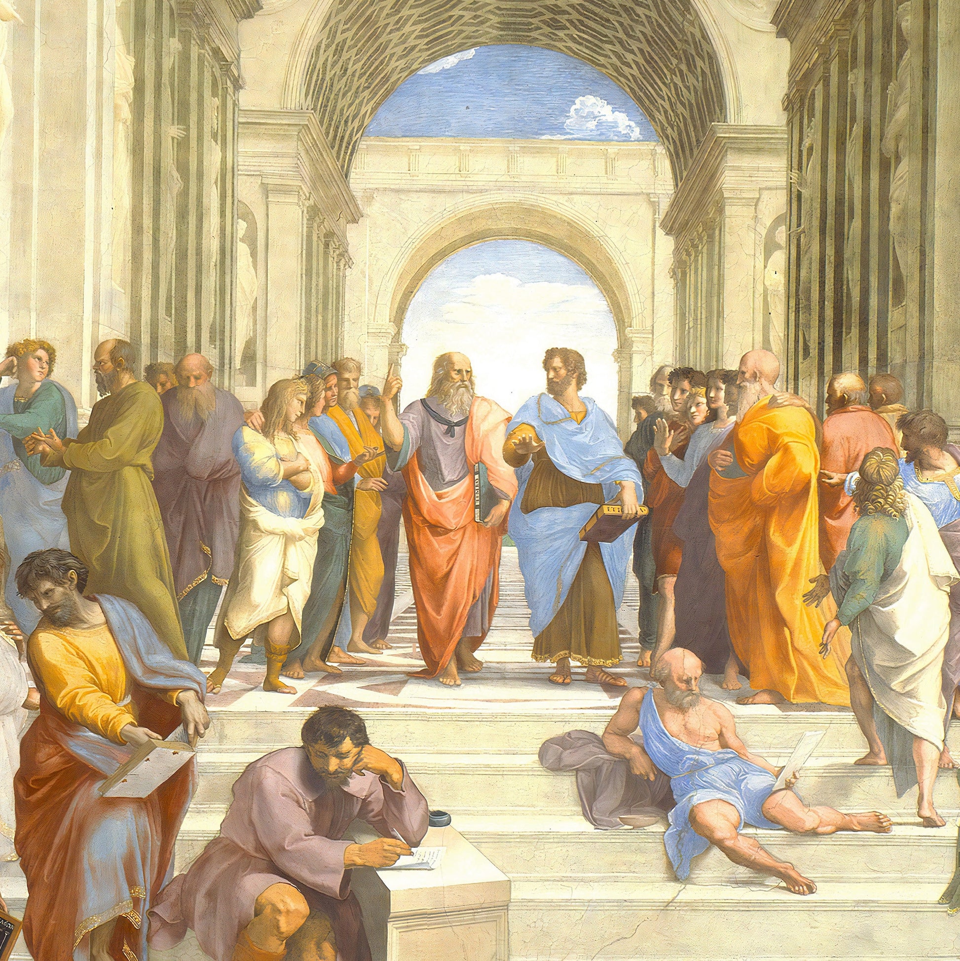 The School of Athens Print by Raffaello Sanzio: 3D Textured Art