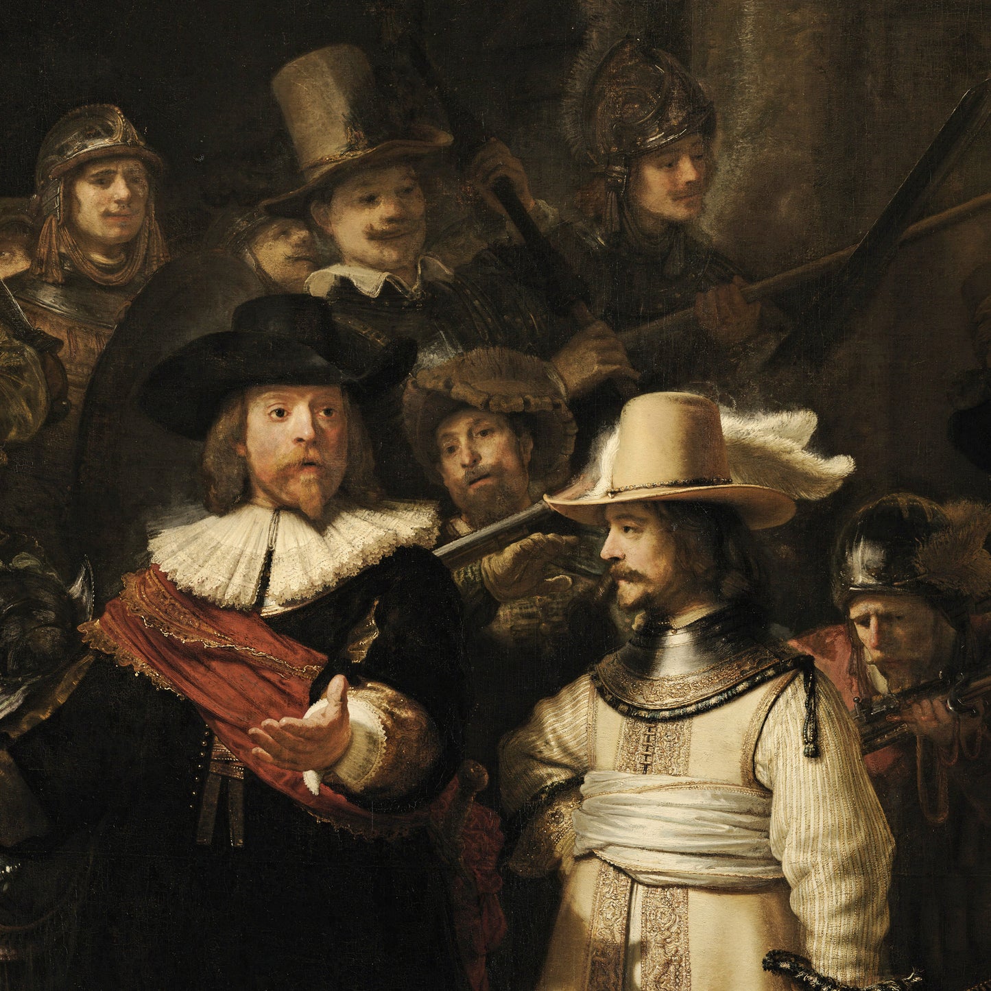 Rembrandt's The Night Watch 3D Print: Textured Oil Painting Reproduction
