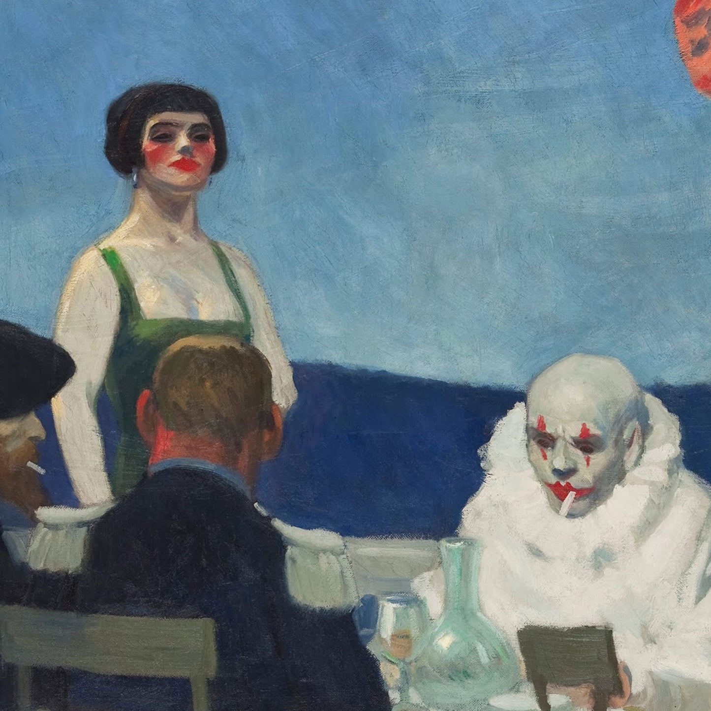 Soir Bleu by Edward Hopper: 3D Textured Art Print