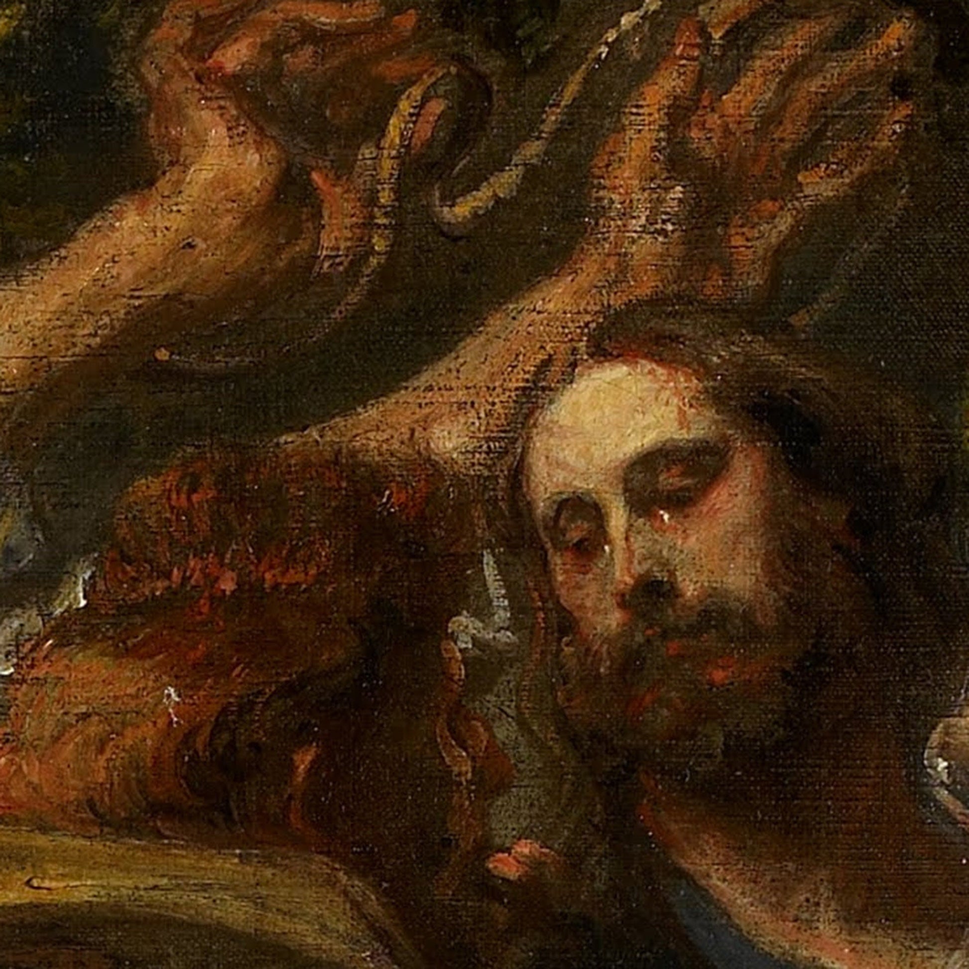 The Betrayal of Christ by Anthony van Dyck, 3d Printed with texture and brush strokes looks like original oil painting