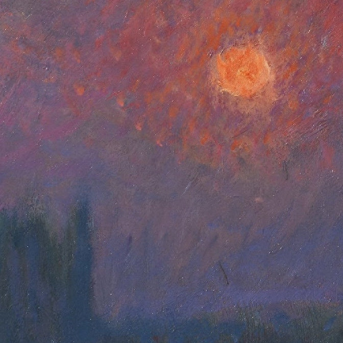 Monet Houses of Parliament Sunset: 3D Textured Print