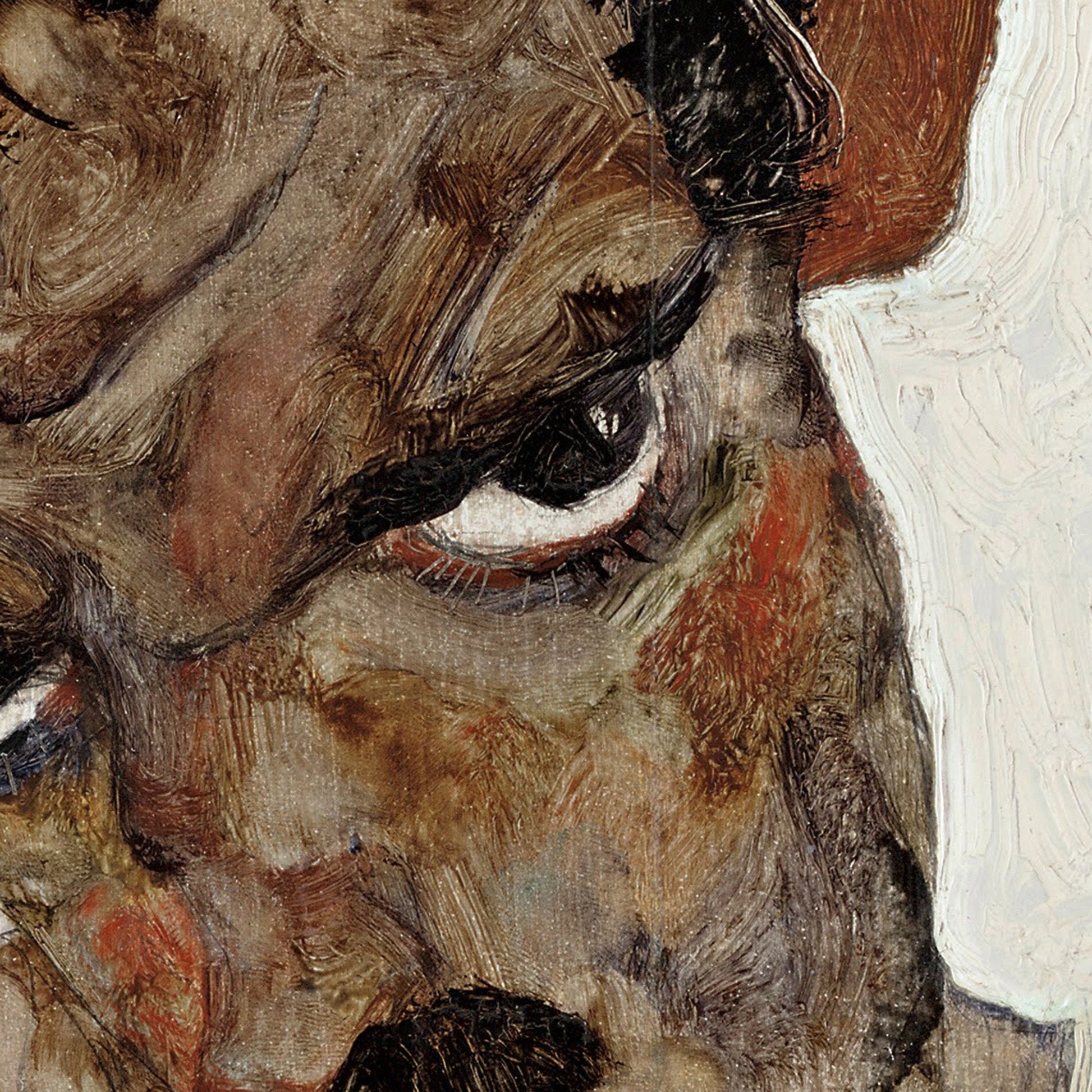 Egon Schiele Self Portrait: 3D Textured Oil Painting Reproduction