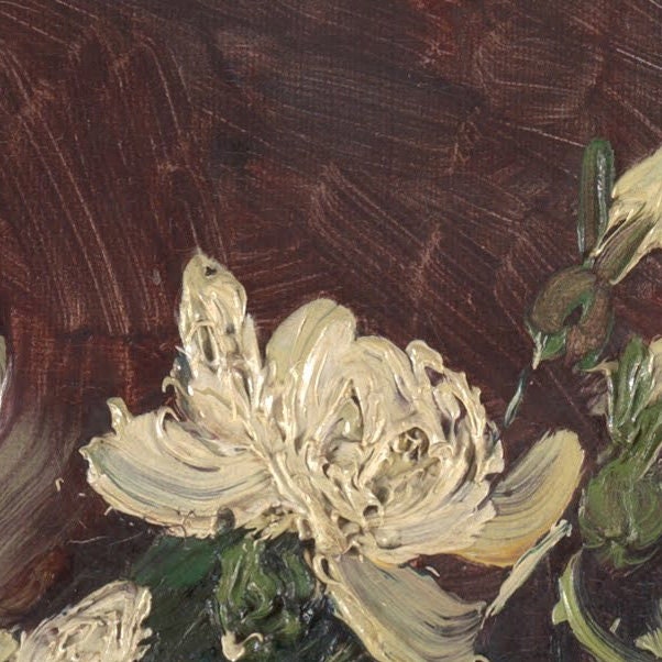 Roses and Peonies by Vincent Van Gogh, 3d Printed with texture and brush strokes looks like original oil painting