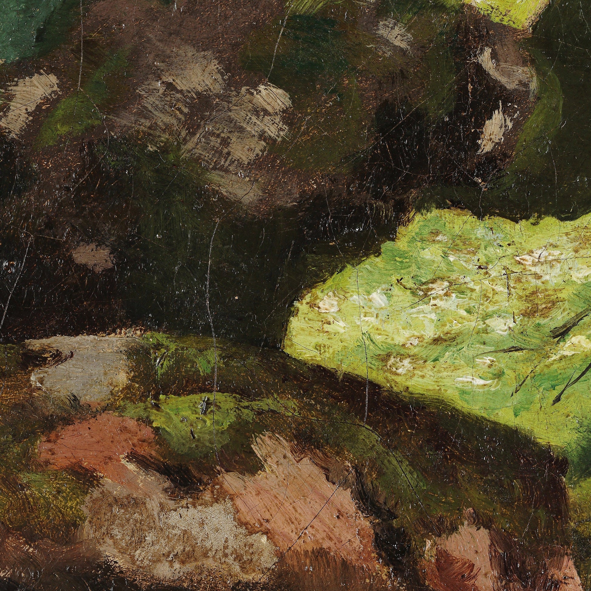 Gustave Courbet 'Closed Woods' 3D Print: Textured Oil Painting Reproduction