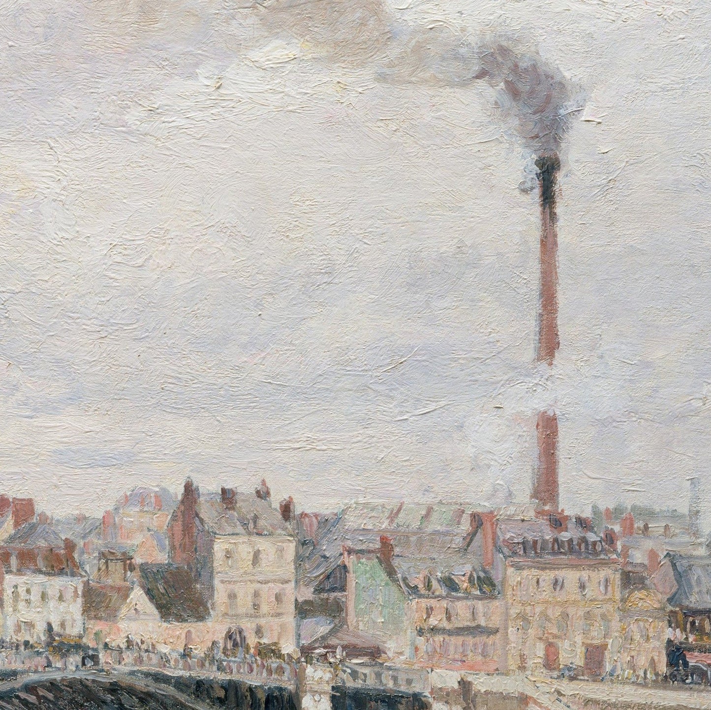 Pissarro Rouen Print: 3D Textured Impressionist Painting