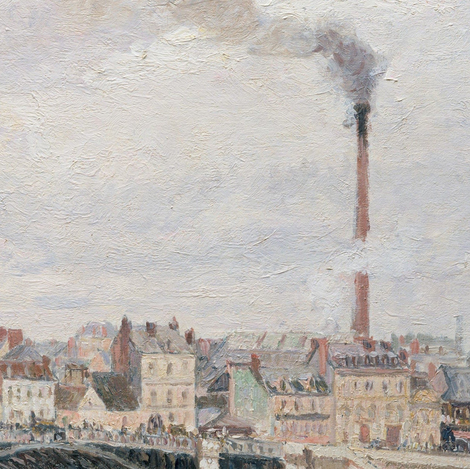 Pissarro Rouen Print: 3D Textured Impressionist Painting