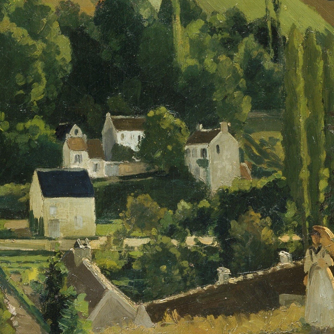 Jalais Hill, Pontoise by Camille Pissarro, 3d Printed with texture and brush strokes looks like original oil painting