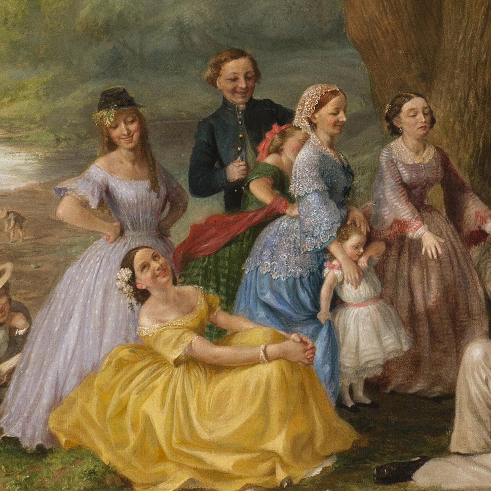 Lilly Martin Spencer - The Artist and Her Family - 3D Textured Print
