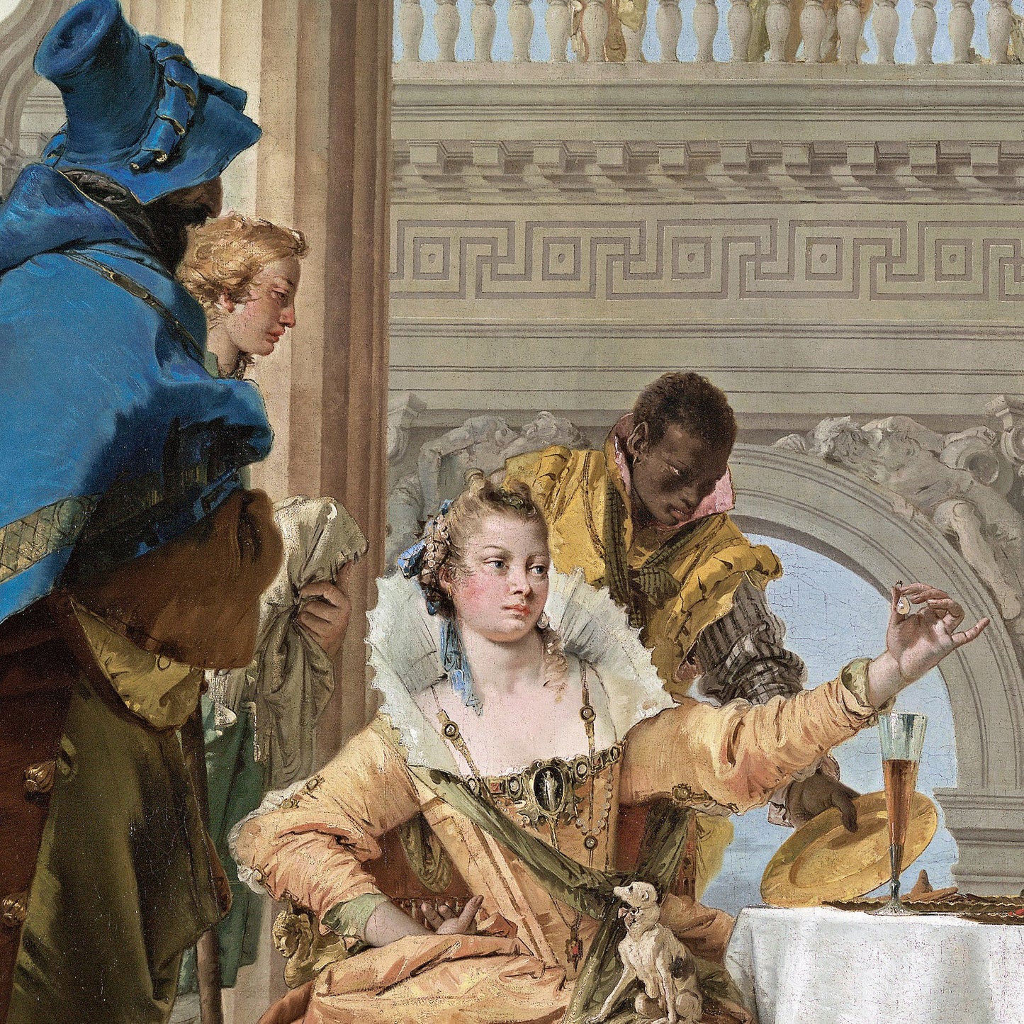 The Banquet of Cleopatra 3D Print: Giovanni Battista Tiepolo Textured Art