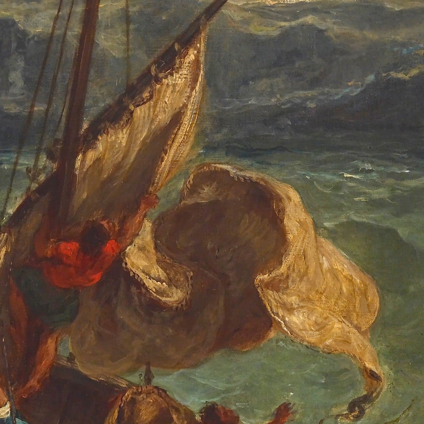 3D Printed "Christ on the Sea of Galilee" by Delacroix: Textured Oil Painting Reproduction