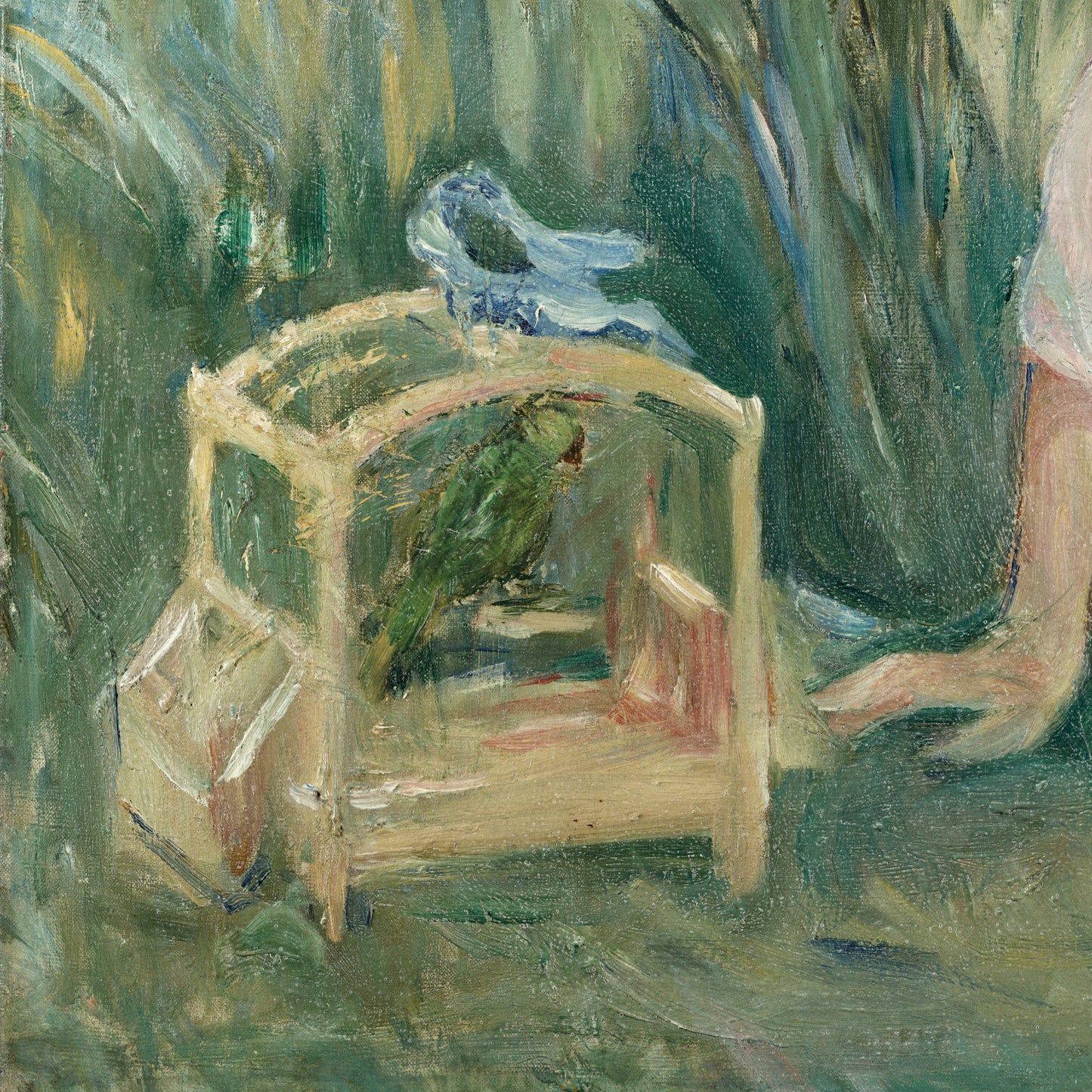 Berthe Morisot 'Under the Orange Tree' 3D Print: Textured Impressionist Art