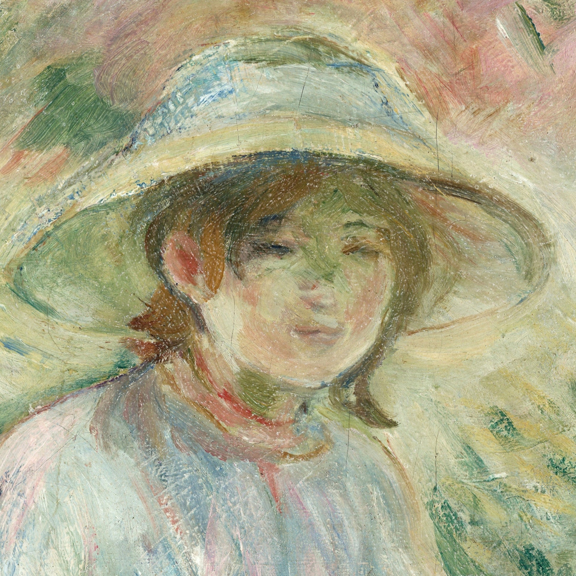 Berthe Morisot 'Under the Orange Tree' 3D Print: Textured Impressionist Art