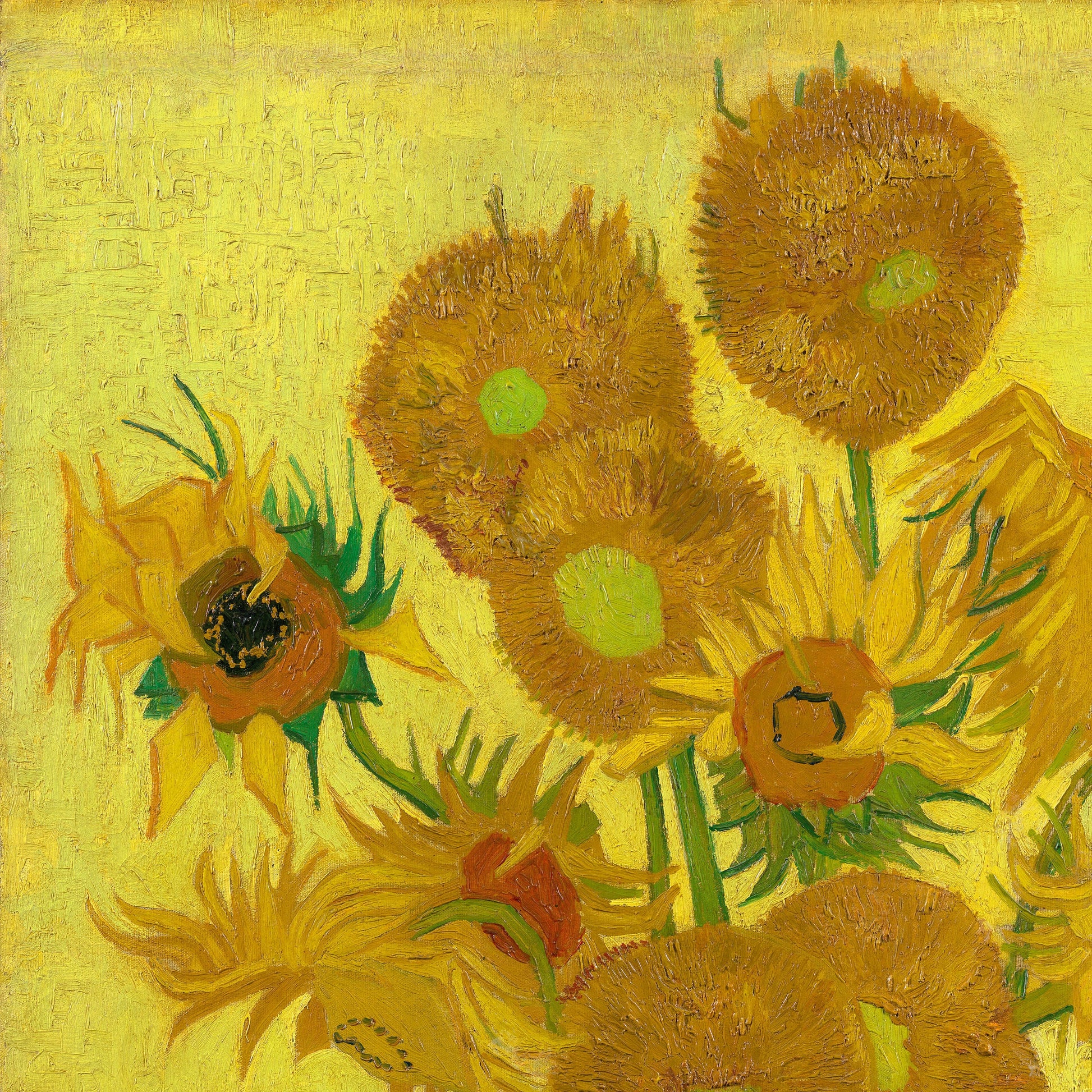 Sunflowers by Vincent Van Gogh, 3d Printed with texture and brush strokes looks like original oil painting