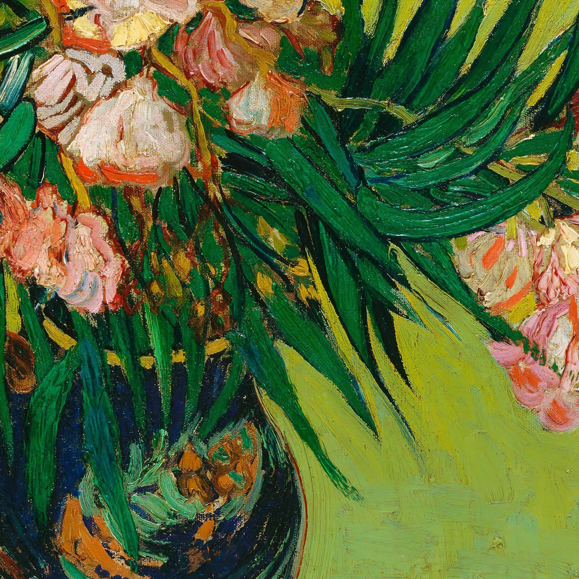 Oleanders by Vincent Van Gogh, 3d Printed with texture and brush strokes looks like original oil painting