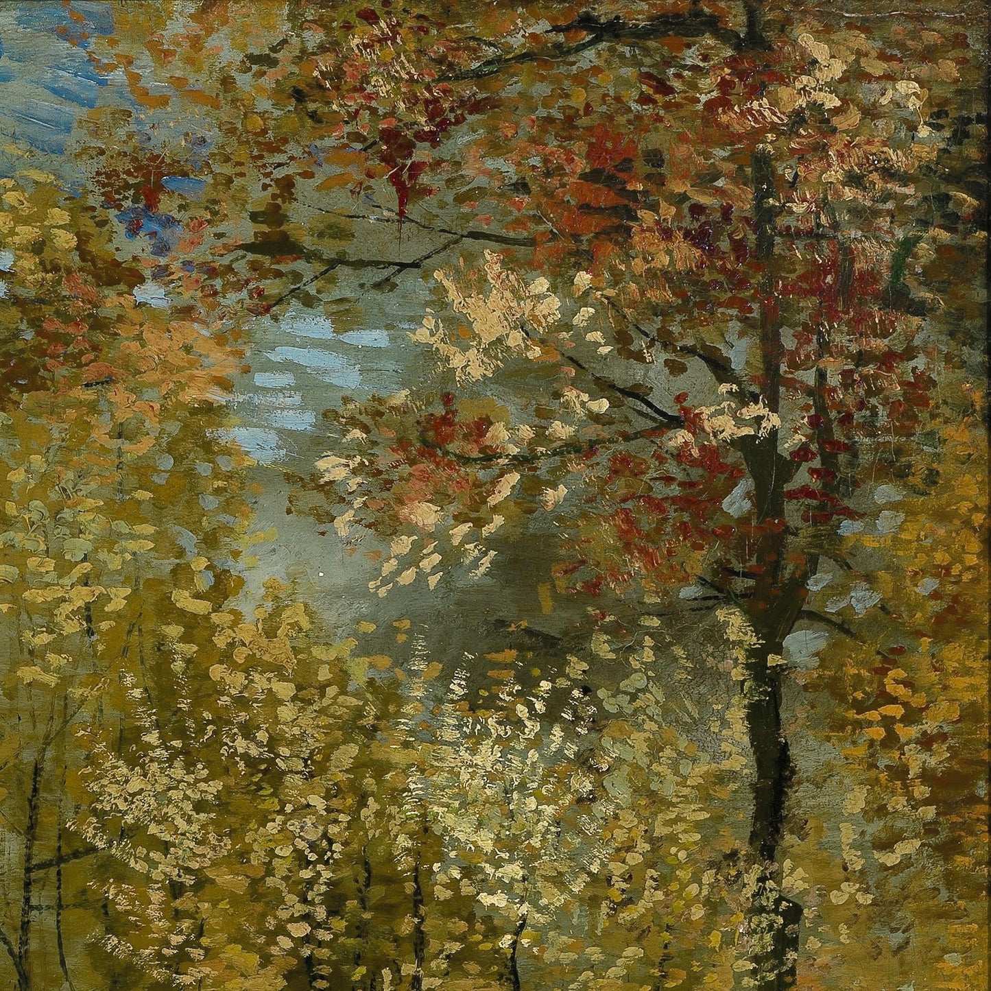 Van Gogh 'The Poplars': 3D Textured Oil Painting Reproduction
