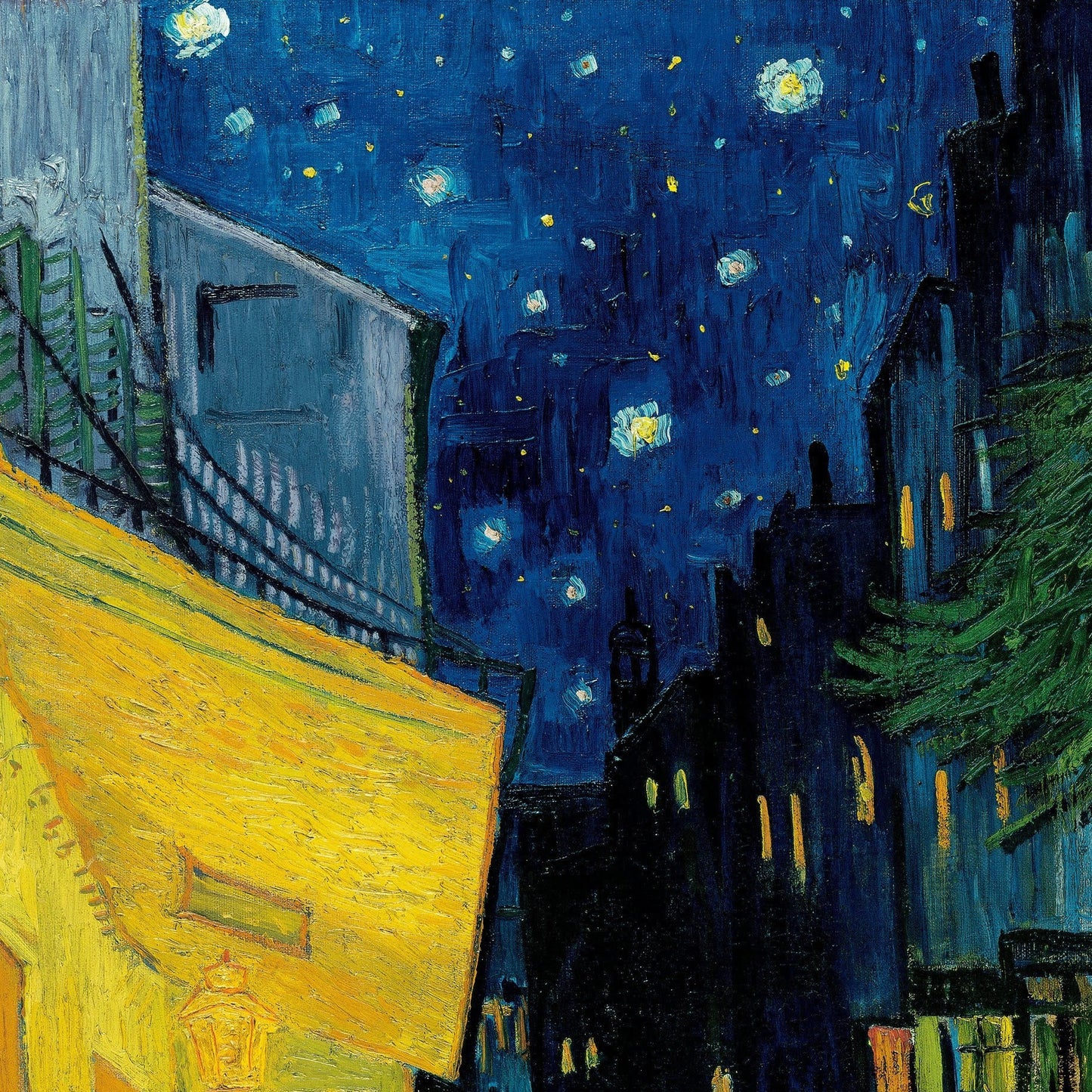 Terrace of a Cafe at Night by Vincent Van Gogh, 3d Printed with texture and brush strokes looks like original oil painting