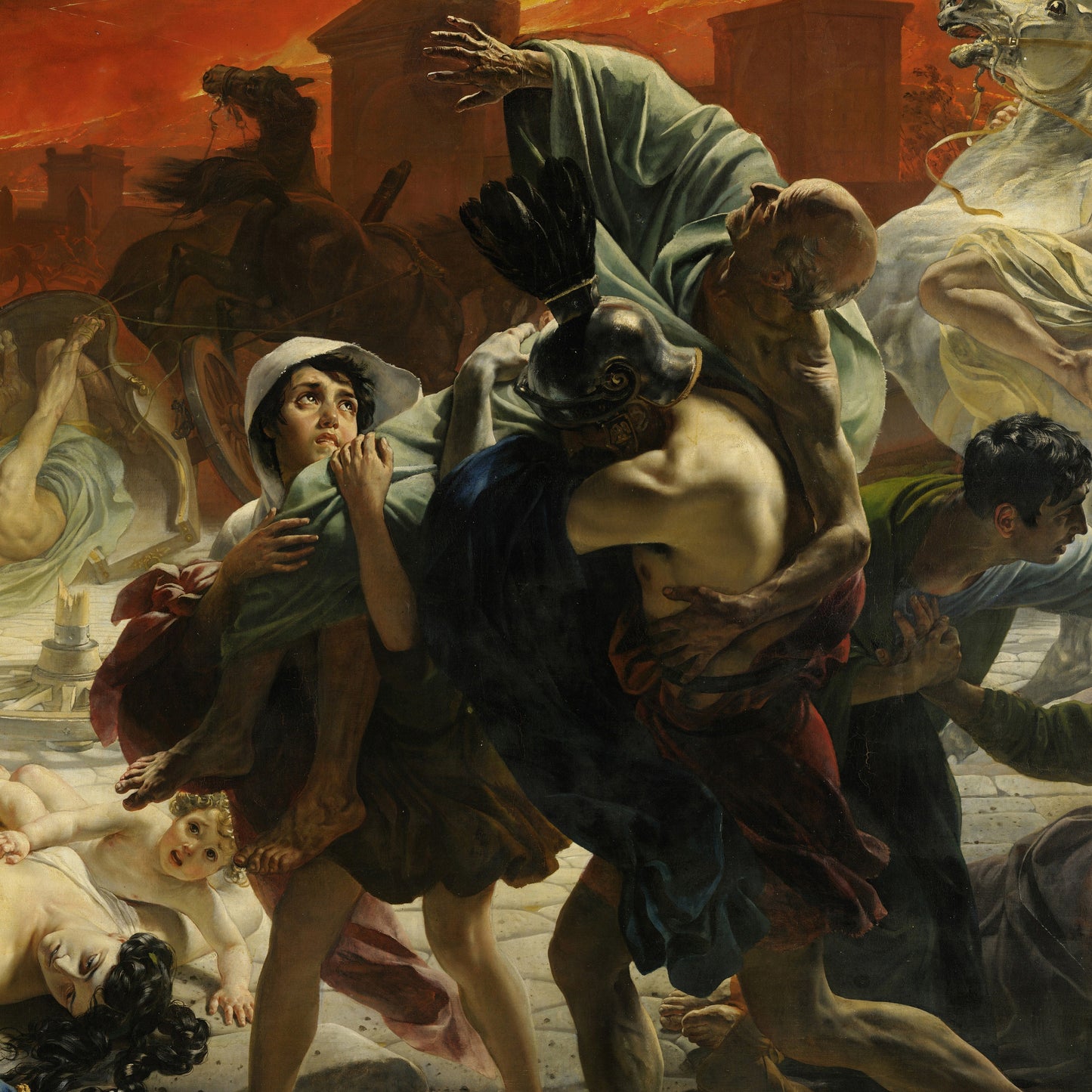 The Last Day of Pompeii 3D Print: Karl Brullov Textured Painting