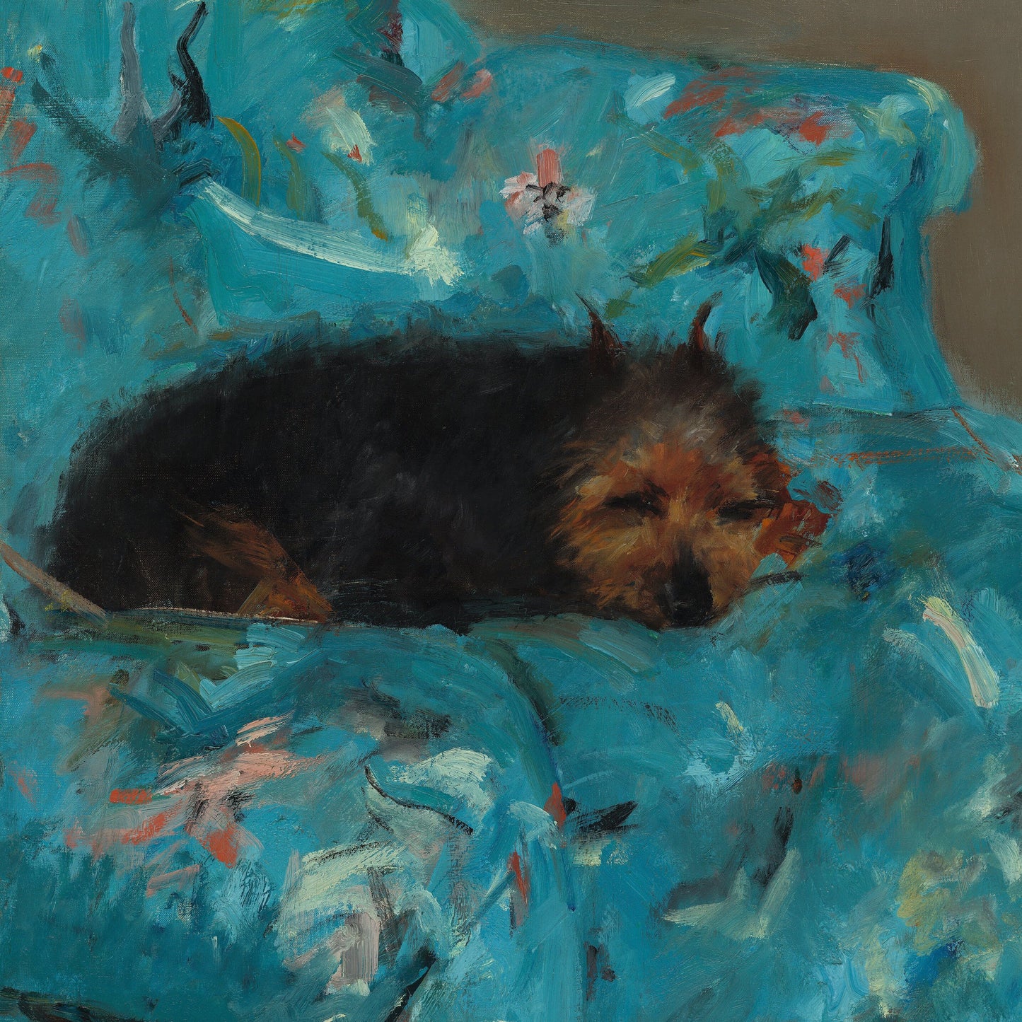 Little Girl in a Blue Armchair by Mary Cassatt, 3d Printed with texture and brush strokes looks like original oil painting