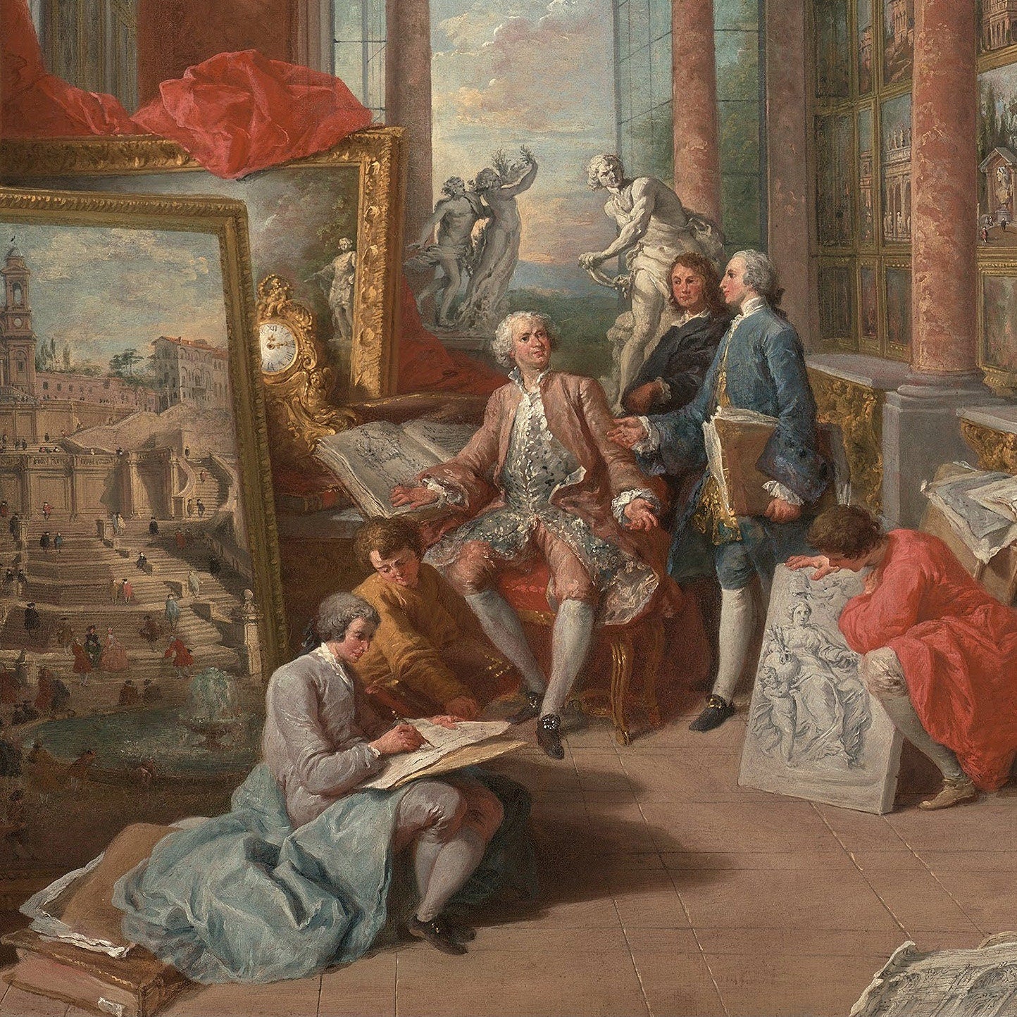 Pannini 'Picture Gallery' 3D Print: Renaissance Art Reproduction