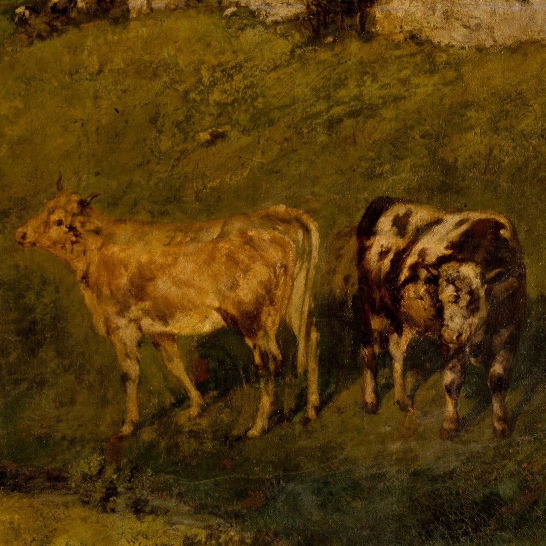 Gustave Courbet Painting: Young Ladies of the Village, 3D Textured Print