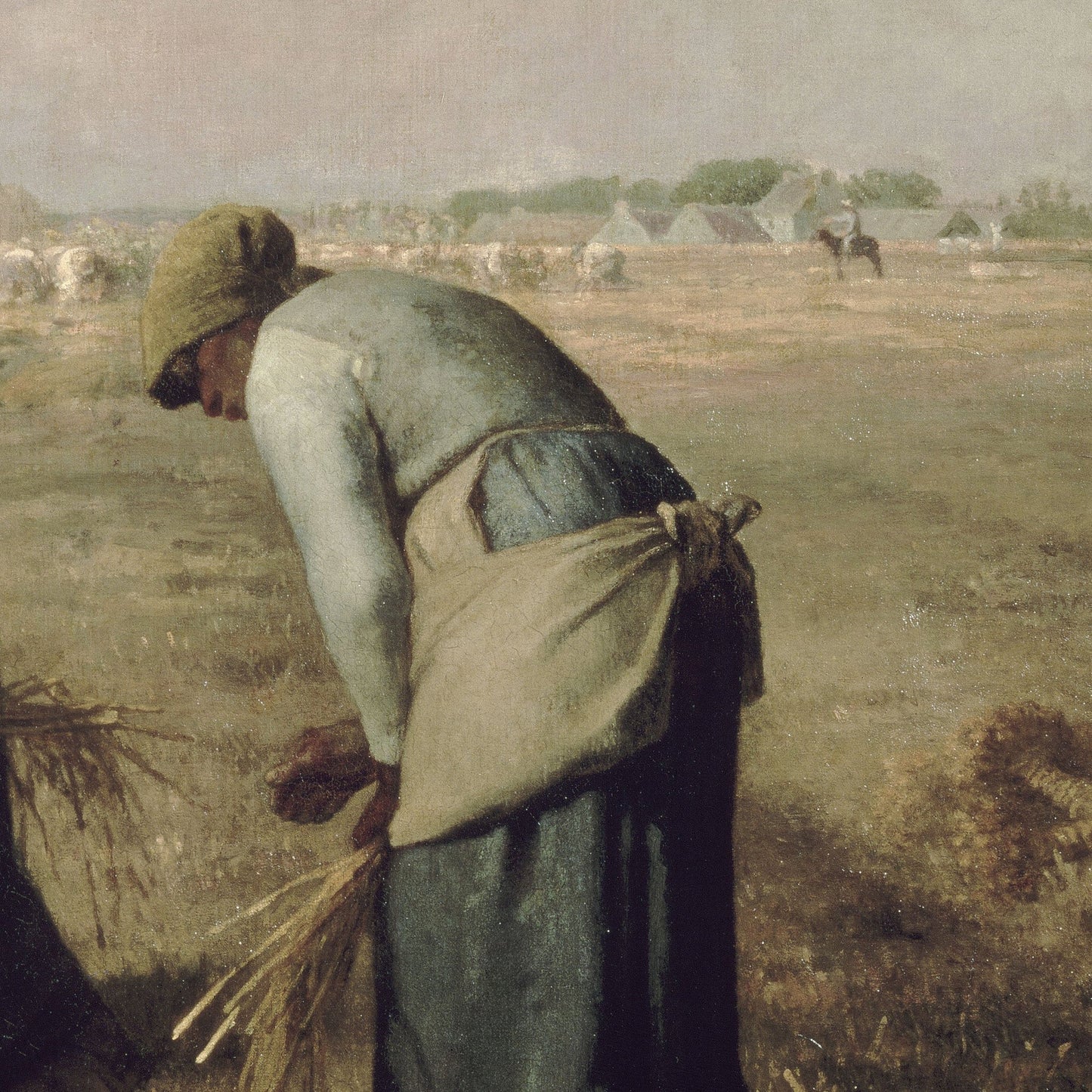 The Gleaners 3D Print: Jean François Millet Textured Oil Painting