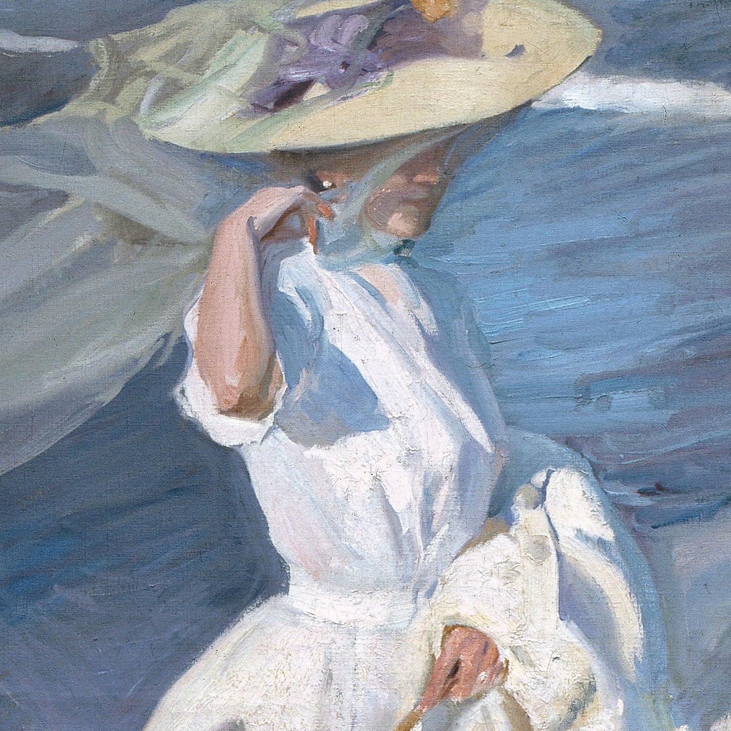 Joaquin Sorolla Seashore Print: 3D Textured Vintage Art