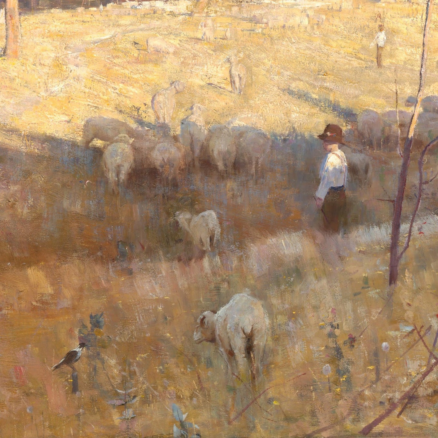 Arthur Streeton "Golden Summer" 3D Print: Textured Oil Painting Reproduction