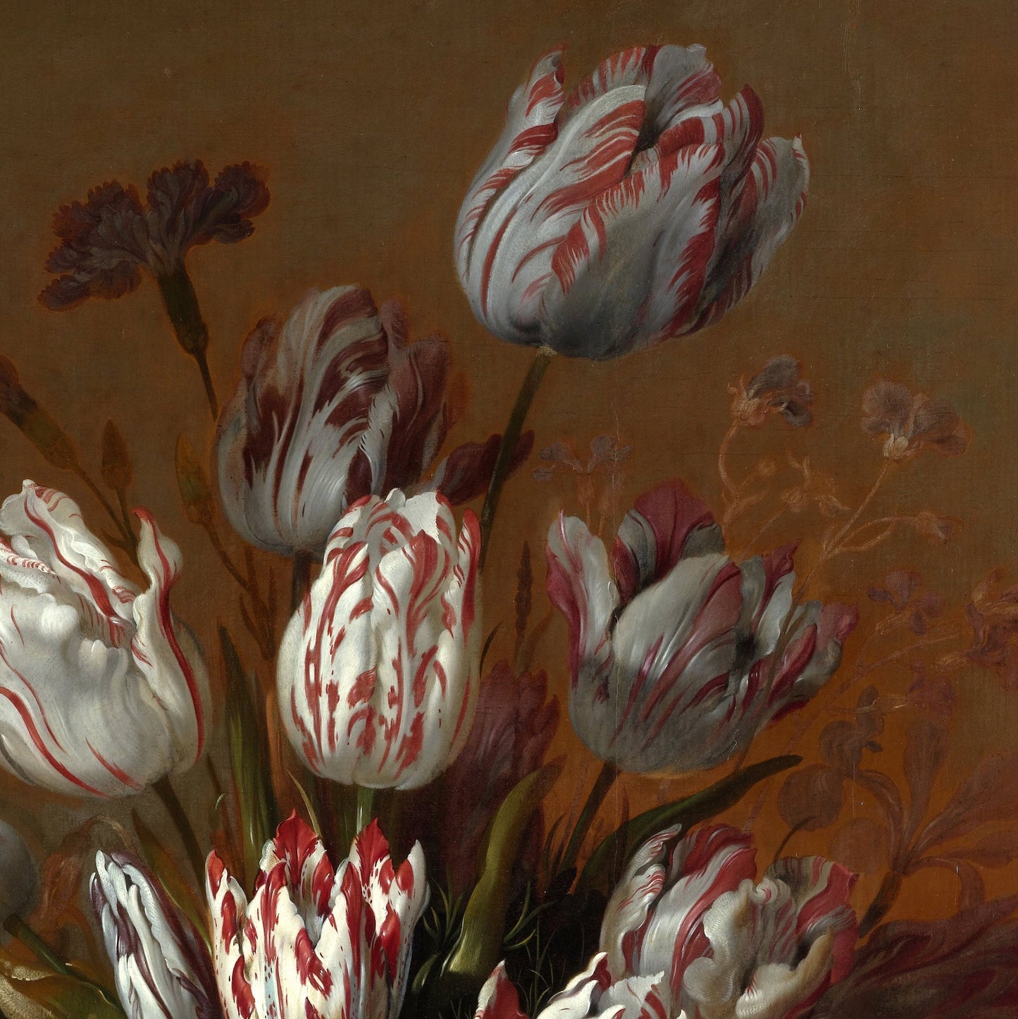 Floral Still Life by Hans Bollongier, 3d Printed with texture and brush strokes looks like original oil painting