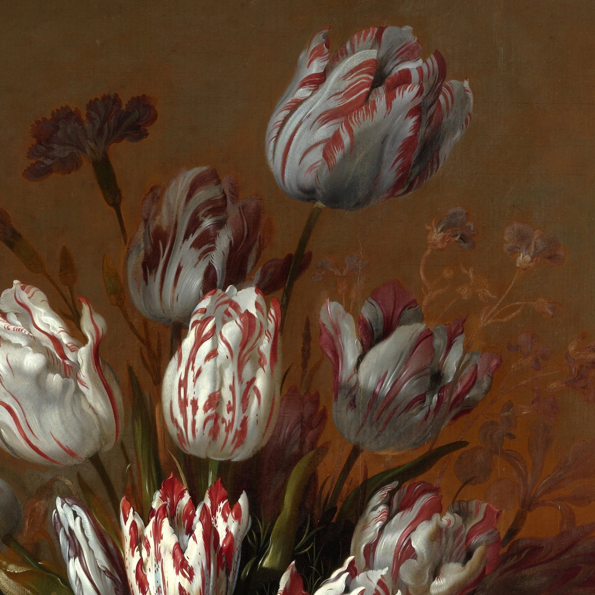 Hans Bollongier Floral Still Life: 3D Textured Print