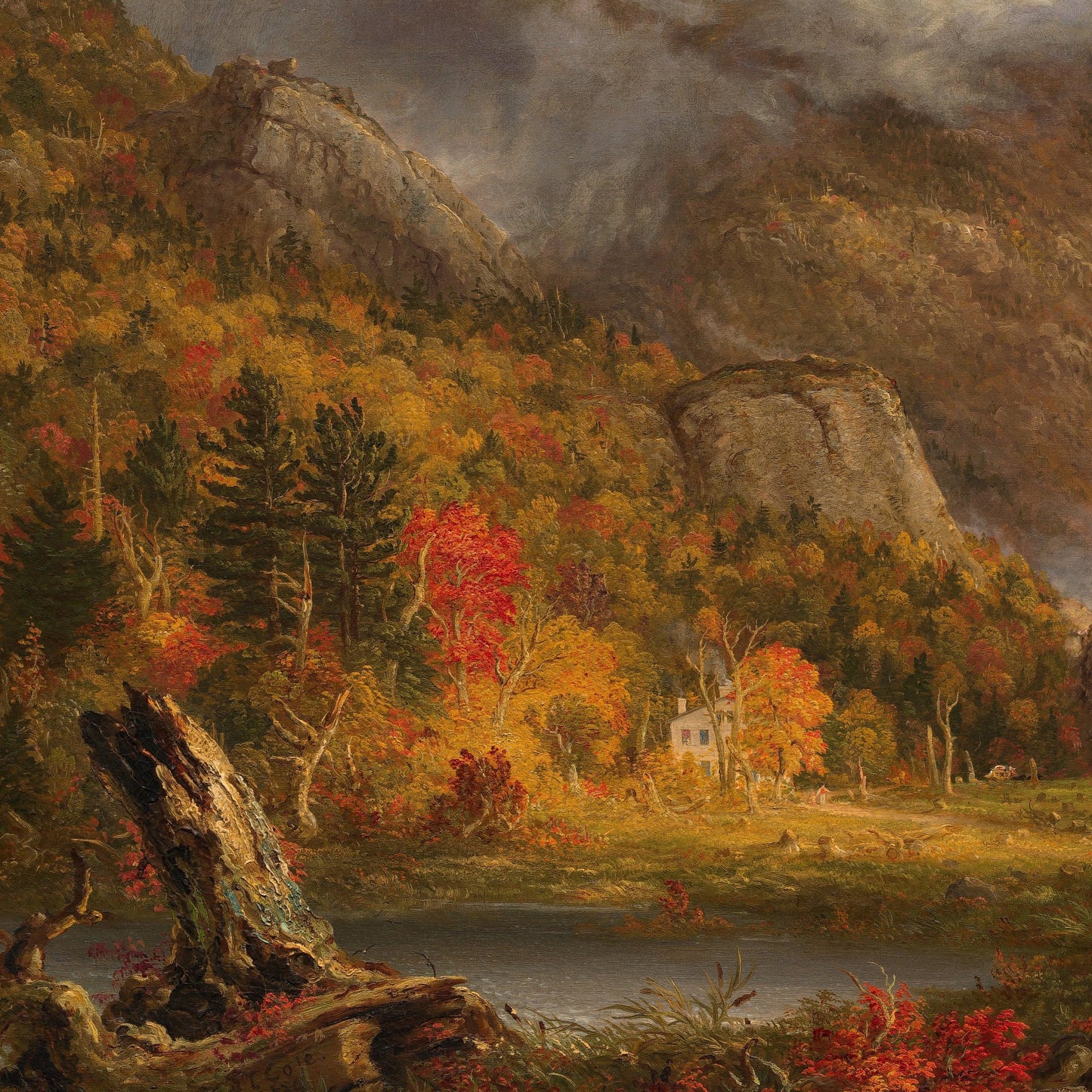 Crawford Notch Mountain View: 3D Textured Art Print