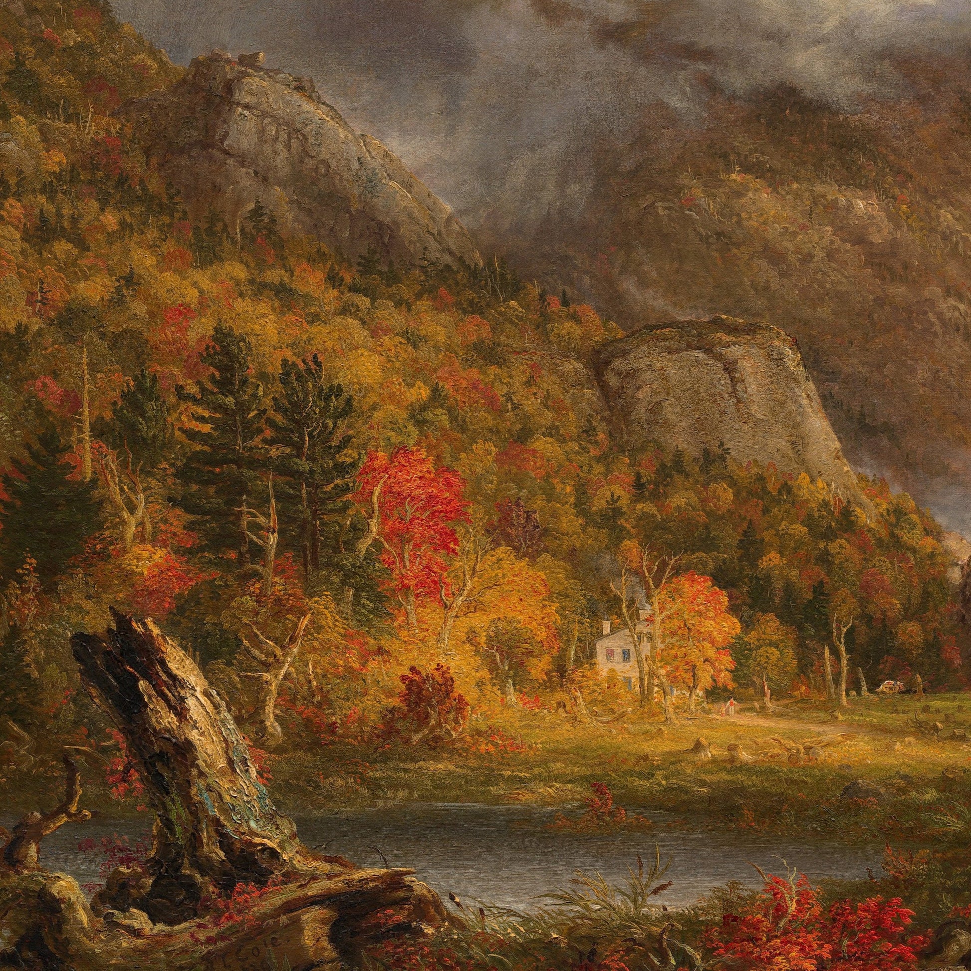 Crawford Notch Mountain View: 3D Textured Art Print