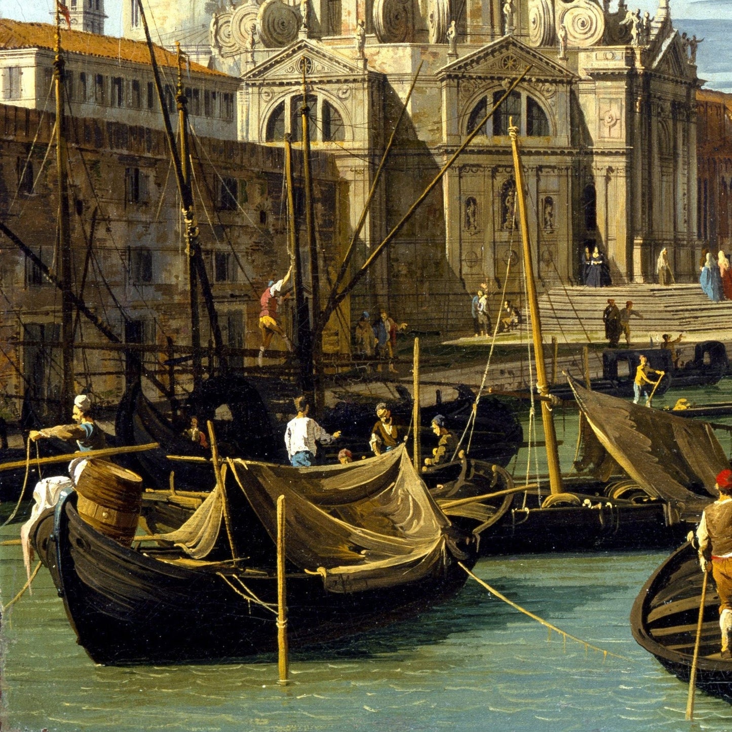 The Entrance to the Grand Canal by Canaletto, 3d Printed with texture and brush strokes looks like original oil painting