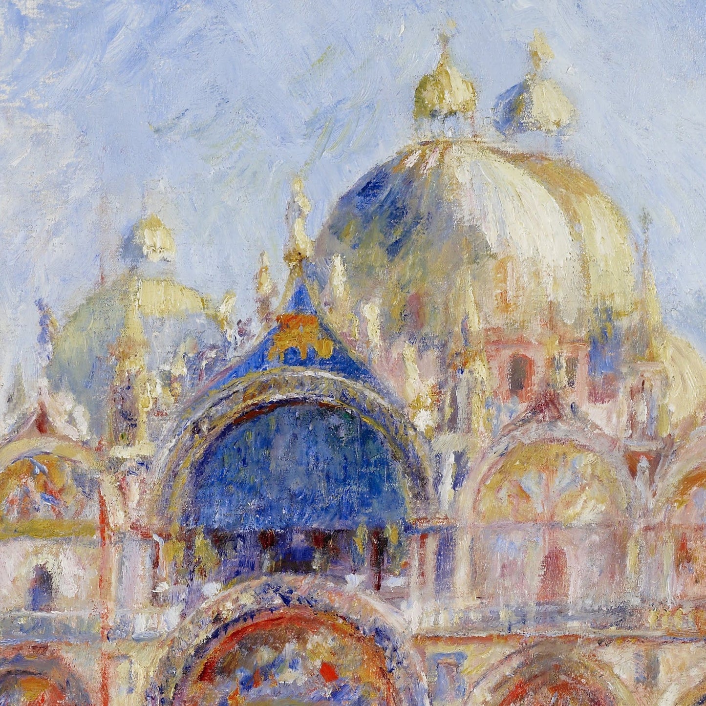 The Piazza San Marco, Venice by Pierre Auguste Renoir, 3d Printed with texture and brush strokes looks like original oil painting.