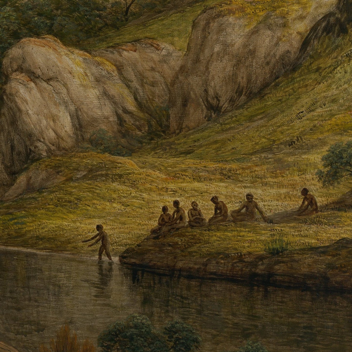 John Glover Painting: The Bath of Diana 3D Textured Print